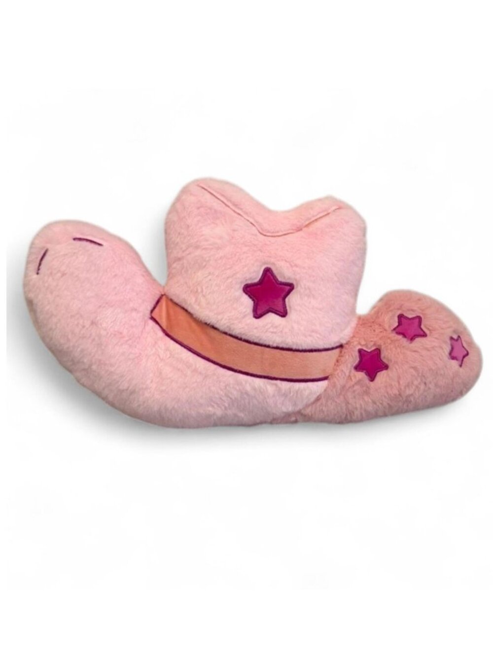Pink Star Plush Cowboy Hat Warming Snug Bug Pillow - NEW